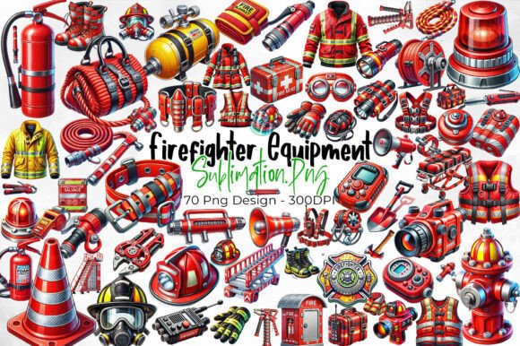 Download Firefighter Equipment Clipart Bundle - Bundle Collection