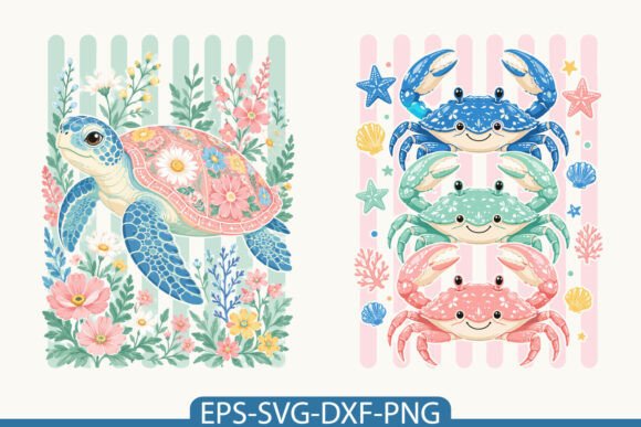 Download Sea Turtle &amp; Crab SVG Bundle, Summer SVG - Bundle Collection