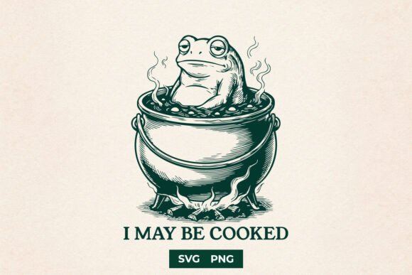 Download Funny I May Be Cooked Frog SVG Design - Premium Resources