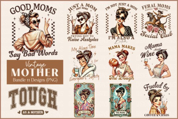 Download Vintage Mothers Day Funny Mama Bundle - Bundle Collection