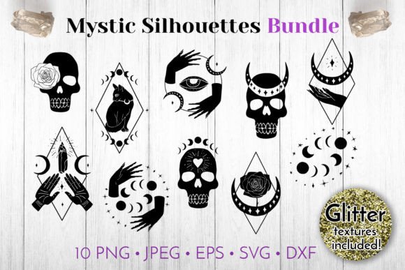 Download Mystic Boho Celestial Linocut Bundle SVG - Bundle Collection