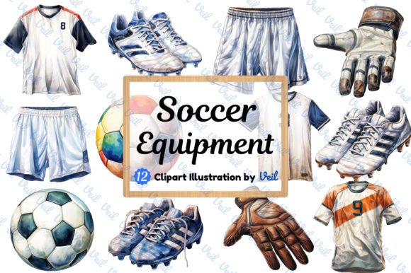 Download Soccer Equipment Clipart Bundle - Bundle Collection