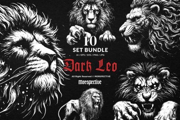 Download 10 Bundle Dark Art Leo Zodiac Lion Beast - Bundle Collection