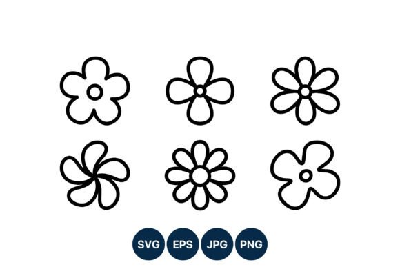 Download Simple Black White Flower Line Art - Flower line art Collection