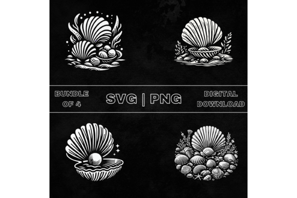 Download Clam Shell SVG Bundle, Clam Clipart - Bundle Collection