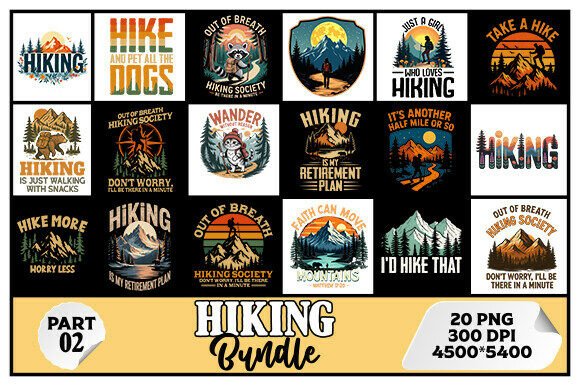 Download Outdoor Adventure Hiking PNG Bundle - Bundle Collection