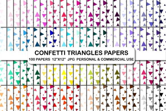 Download Confetti Triangles Digital Papers Pack - Premium Resources