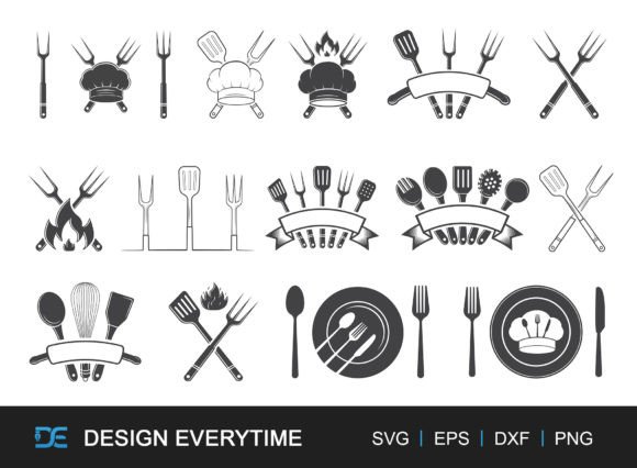Download Cooking Equipment Bundle, Logo Bundle - Bundle Collection