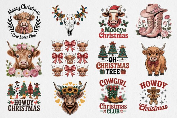 Download Christmas Western PNG Bundle - Bundle Collection