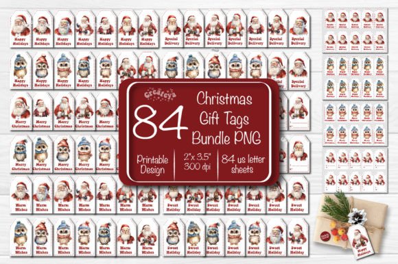 Download Christmas Gift Tag Bundle Printable PNG - Bundle Collection
