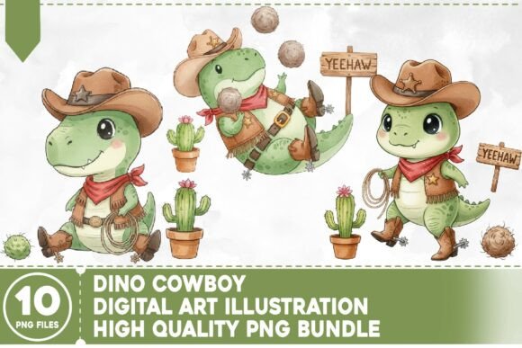 Download Dino Cowboy PNG Bundle - Bundle Collection