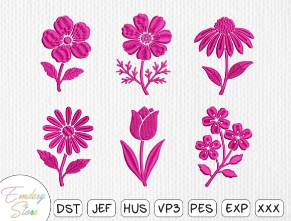 Download Vibrant Magenta Floral Embroidery Bundle - Bundle Collection