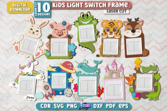 Download Kids Light Switch Frame Laser Cut Bundle - Bundle Collection