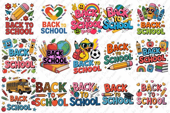 Download Back to School PNG Sublimation Bundles - Bundle Collection