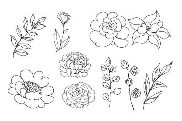 Download Abstract Flower Line Art - Flower line art Collection