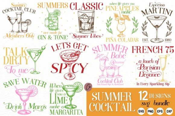 Download Summer Cocktail SVG Bundle - Bundle Collection