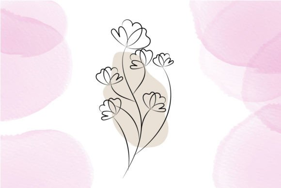 Download Isolated Flower Line Art with Leaf - Flower line art Collection