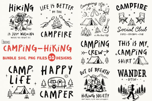 Download Camping SVG Hiking Adventure PNG Bundle - Bundle Collection