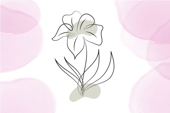 Download Isolated Flower Line Art with Leaf - Flower line art Collection